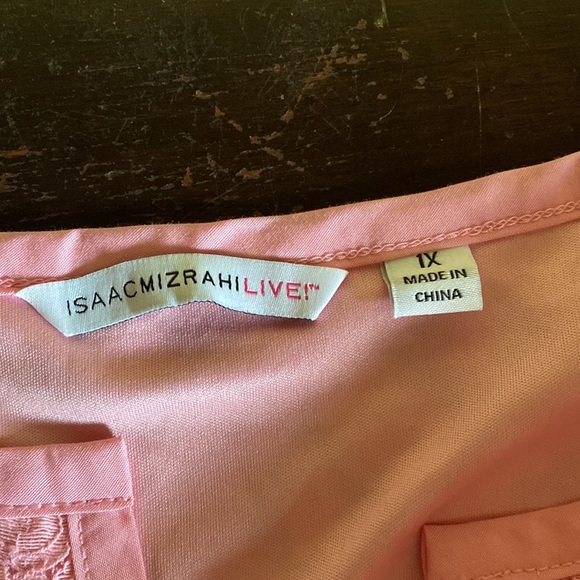 Isaac Mizrahi Lace 3/4 Sleeve Shirt - Picture 8 of 9